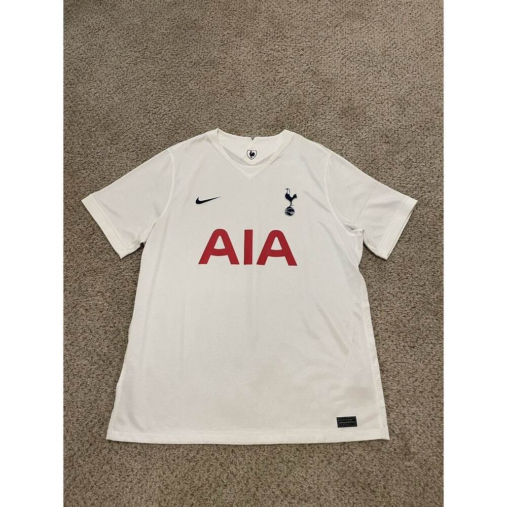 NIKE DRI FIT TOTTENHAM Football Soccer Jersey White AIA Large Men